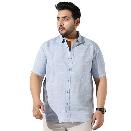 Image of Instafab Plus Men's Button Up Regular Fit Shirt for Casual Wear Modern Clothing Shirt Crafted with Regular Sleeve, Comfort Fit & High-Performance for Everyday Wear