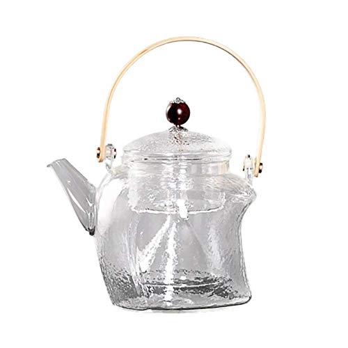 Con burbujas desmontables, tetera, tetera resistente al calor, máquina de té perfecta, tetera de vidrio, hervidor de…