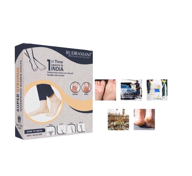 Moisturising Silicon Heel Socks with Anti-Heel Full Length Waterproof Rubber Socks for Pain Relief and Foot Care Protection for Men and Women (Pack of 1) (B0CWDB199D) Amazon Price History, Amazon Price Tracker
