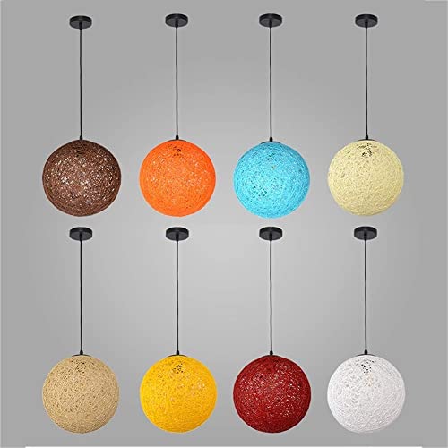 Lámpara colgante de ratán para iluminar techos con un toque moderno 7