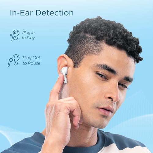 Image of Boat Airdopes 120 Truly Wireless in Ear Ear Buds w /in Ear Detection, 40 hrs Playtime Quad Mics with ENx Tech, ASAP Charge, IWP Tech, Beast Mode with 65 ms Low Latency, BTv5.3 & IPX4(Ivory White)