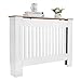 Alightup Couvercle de Radiateur Cache Radiateur Bois Couvre Radiateur Armoire MDF Peinte Lattes Grille étagère Supérieure en Bois Moyenne pour Living Room Bedroom 112 x 19 x 81.5 cm