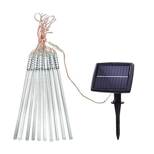 Solar Outdoor String Lights 200 LED Meteor Tube Outdoor Waterproof Fairy...