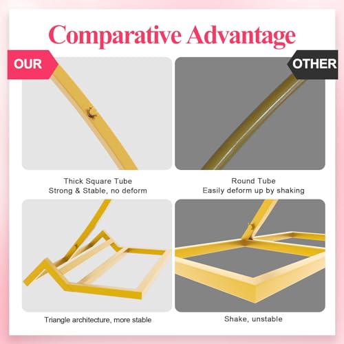 Wokceer Round Backdrop Stand 8FT Gold Wedding Arch Metal Circle Balloon Arch Stand for Birthday Party Wedding Bridal Shower Anniversary Ceremony - Image 5