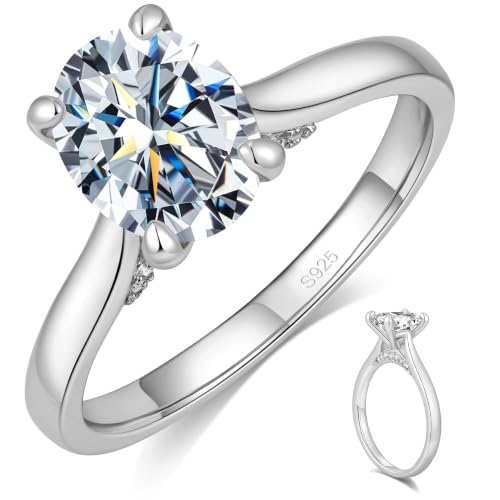 Elio Passero Oval Moissanite Engagement Ring For Women 1CT