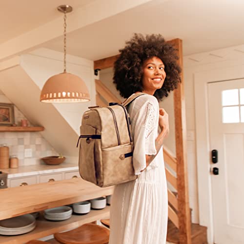 Petunia Pickle Bottom 2-In-1 Provisions Breast Pump & Diaper Bag Backpack | Designed For Busy Parents | Spacious Main Compartment For Carrying Essentials | Brioche #TOP6