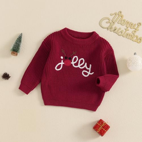 Infant Newborn Baby Christmas Sweater Cute Candy Cane Warm Knitted Sweater Top Toddler Fall Winter Clothes3