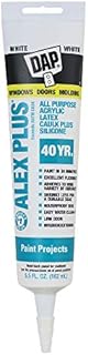 Dap 18128 Alex Plus Acrylic Latex Caulk Plus Silicone 5.5-Ounce