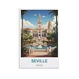 PPNVMKX Vintage-Reiseposter Sevilla, Spanien, 20 x 30 cm, 