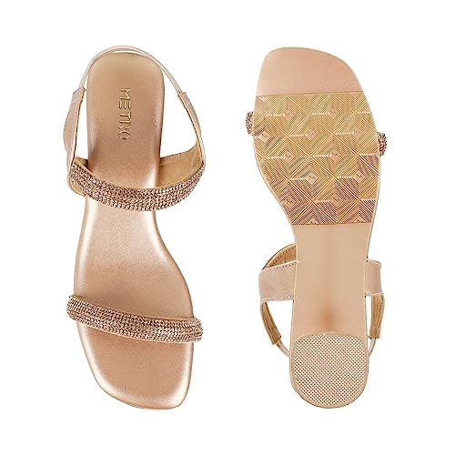 Image of Metro Women Synthetic Leather Fashion Block Heel Sandal