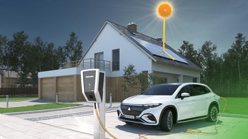 HEIDELBERG Wallbox für Solaranlagen. Für Dienstwagenfahrer. U.a. mit integr. Phasenumschaltung, MID-Zähler, FI-Schutzschalter. Connect.solar pro Wallbox 11 kW mit App und RFID inkl. 7,5 m Ladekabel.