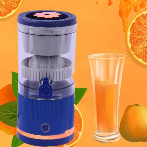 Image of DRUMSTONE (๐๐-๐๐๐๐ ๐๐๐๐๐๐๐๐) GKB210 Blue 7.4V Red Citrus Juicer - Powerful and Portable Juicer for Fresh Citrus Extraction, Stylish and Efficient Design