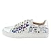 Handmade Multi-Color Printed Sneakers, Orthopedic Sole/Wedding Shoes (White, 8)