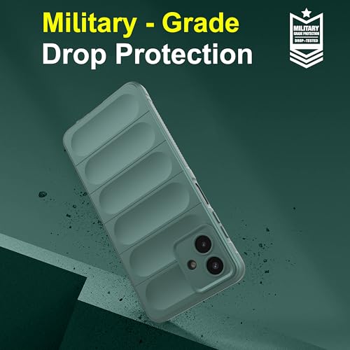 Image of Zapcase Back Case Cover for Samsung Galaxy A06 5G | Compatible for Samsung Galaxy A06 5G Back Cover | Liquid Silicon Magic Case with Camera Protection | Dark Green