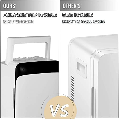 Mini koelkast 10 L, Mini koelkast for huidverzorging, cosmetica, drank, snacks, rustige draagbare kleine koelkast AC/DC, Elektrische koeler en warmer for auto-camping - Afbeelding 3