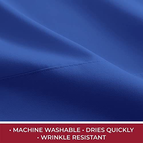 Image of Mellanni RV Short Queen Sheets - 4 PC Iconic Collection Bedding - Hotel Luxury, Extra Soft, Cooling Bed Sheets - Deep Pocket up to 10 inch (RV /Short Queen, Royal Blue)