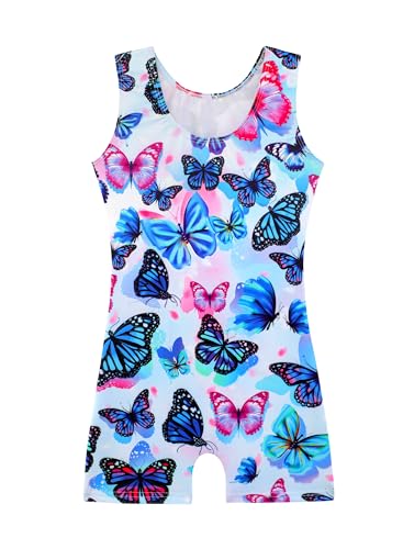 HOZIY Gymnastics Leotards for Girls with Shorts Biketards Dance Tumbling Outfits Matching Scrunchies 1-12 Years Old