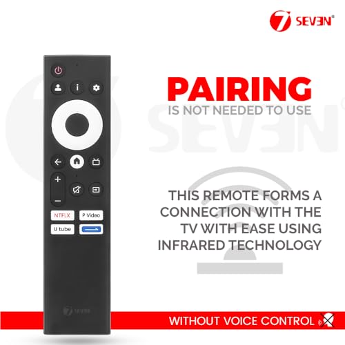 Image of 7SEVEN Compatible with Thomson Google Tv Remote Control Suitable for Models Q43H1110 Q50H1000 Q55H1001 Q65H1100 Q75H1101 Smart 4K Ultra HD QLED Television Without Voice Command