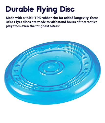 Petstages 0231 Orka Flyer Royal Blue Flying Disc Dog Fetch Toy thumb #3