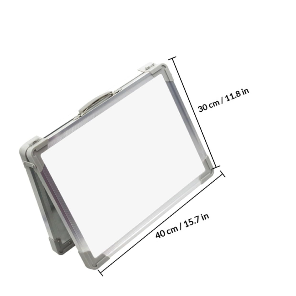Lavagna e Facilmente Cancellabile Doppia Faccia Bianca da Scrivania Magnetica Pieghevole in Lega di Alluminio e Abs, Portatile per Ufficio e Riunioni