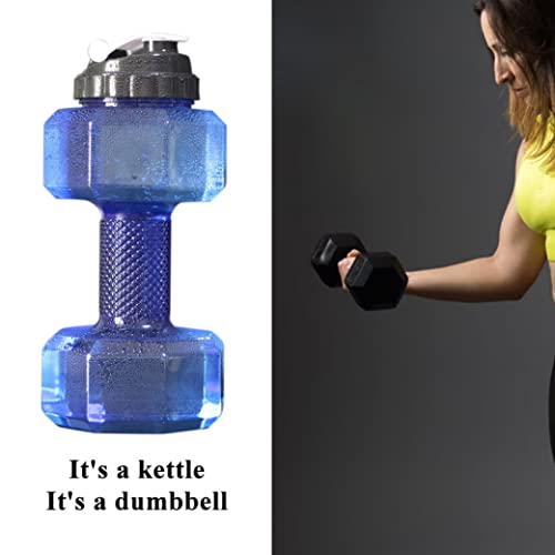 Botella de agua de 2,2l con forma de mancuerna y tapa hermética 3