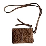 Generico Camoscio Moneta PU Morbido Mini Borsa Borsa Da Viaggio Borsa Da Viaggio per Donne Lavoro Agenzia Viaggi Shopping quotidiano, Motivo leopardato marrone, 130.00x90.00x10.00mm, Contemporaneo