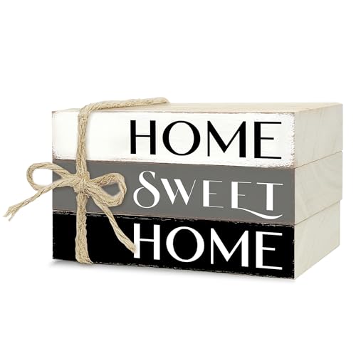 Mini Decorative Books For Home Decor, Small Wood Book Stack For Table Decor, Home Decor Book For Living Room Mantel, Farmhouse Stacked Books Decorative（L41）