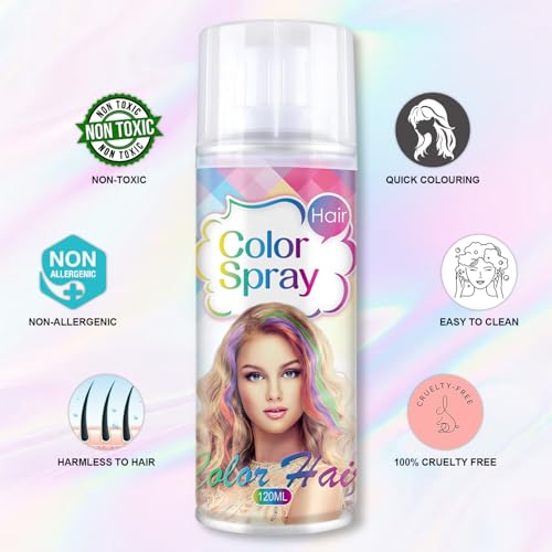 Spray temporal para cabello azul de un solo uso miniatura 6