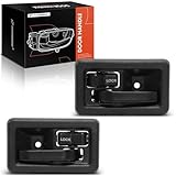 A-Premium Inside Interior Front Door Handles Compatible with 1987-2002 Jeep Wrangler YJ TJ, 1984-1986 Cherokee, Textured Black, Driver & Passenger Side