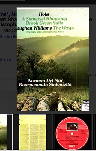 Holst. A Somerset Rhapsody. Brook Green Suite. Vaughn Williams. The Wasps, Suite. Concerto Grosso. Delius. Air and Dance. Warlock. Serenade [Audio CD]