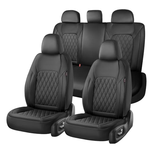 Image of Coverado Automotive Seat Covers, Car Seat Covers Full Set, Car Seat Cover, Waterproof Seat Covers, Car Seat Protector Car Seat Cushion Interior Truck Accessories Universal Fit Most Cars, Black