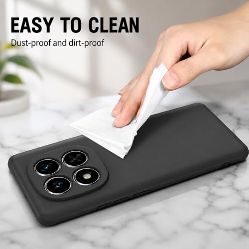 Image of Back Cover Compatible with Redmi Note 15 Pro Plus 5G | Full Camera Protection | Premium Liquid Silicon Case | Flexible Bumper Case for Mi Redmi Note 15 Pro Plus 5G / Poco M8 Pro 5G (Black)