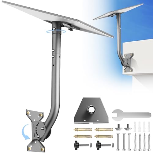 Gen 3 Mount for Starlink, 360° Adjustable Wall & Roof Mounting Kit Compatible with Starlink V3 Standard Dish for Concrete or Wood Walls, Easy Installation, Include Aluminium Gen 3 Pipe Adapter