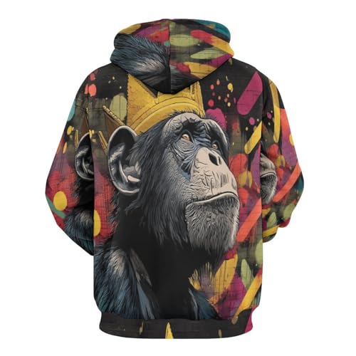 Sweat à capuche graffiti animalier pull idéal pour vos sorties urbaines