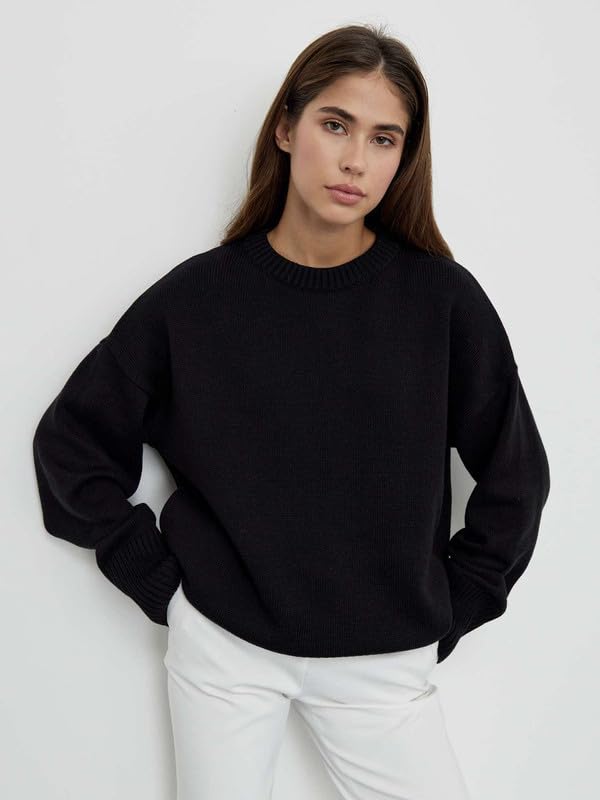 Image of Women's Cute Crewneck Extra Soft Sweater Pullover Tops Sweaters