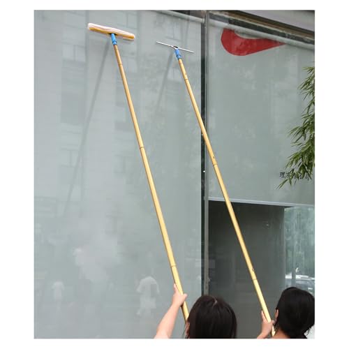 Tiges de nettoyage de vitres alu et grattoir pour façade de commerce
