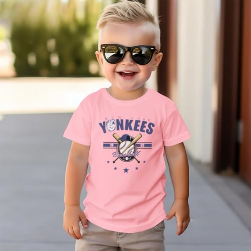 KEKEMI Baseball Shirt for Toddler Boys Girls Baseball Team Print T-Shirt Ballgame Outfit Game Day Tees Cute Summer Sport Tops3