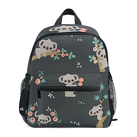 OREZI Cute Baby Koala Preschool Backpack with Chest Strap,Mini Toddler Backpack with Name Tag Daycare Toy Bag for Boys Girls,10 x 4x 12 Inches Cover