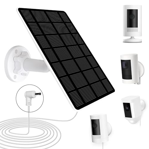 1-Pack Solar Panel for Ring Camera, 5W Solar Charger Compatible with Ring Spotlight &Stick Up...