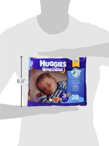 Huggies Overnites Diapers, Size 3, 28 Count