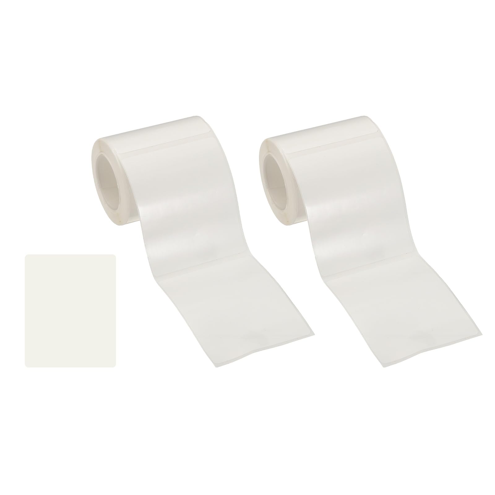 PATIKIL 220 Pcs Thermal Labels, 2x2.4 Square Thermal Printer Labels Stickers Self Adhesive Tags Paper 2 Rolls Small Waterproof for Printer Small Business Name Tag Barcode, White — image 1