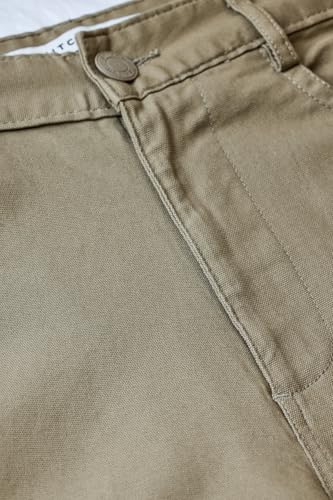 Image of SNITCH Men Casual Trousers | Relaxed Fit with Turned-Up Cuffs & Solid Pattern | Cotton Blend Fabric with Medium Stretch for Summer & Everyday Wear