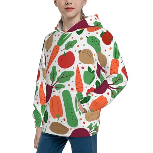 Vegetables Kid Hoodies Boys Sweatshirts Girls Pullover with Pocket2