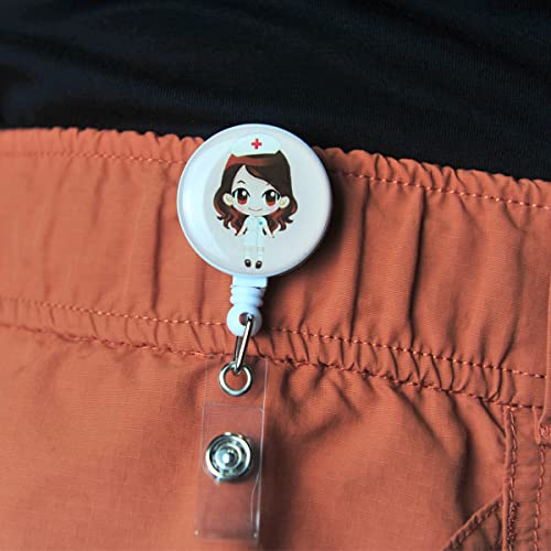 Medical Id Badge Holder For Nurses, Stethoscope Badge Reel Retractable, Cute Badge Clip For Nurse Work Accessories, 8 Pack #TOP5
