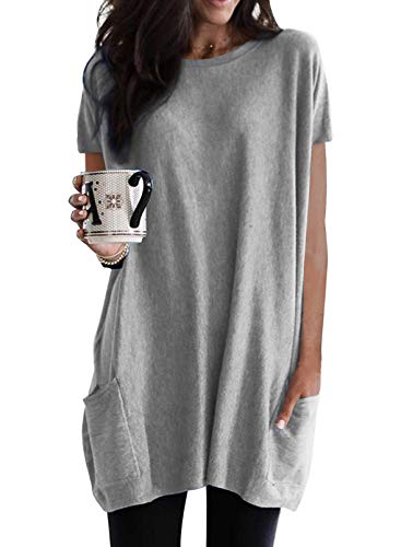 MAOECO Women's Oversized T-Shirts - Short Sleeve Box Tee, 100% Cotton, Raw Edge Detail, Summer 2024 - View #8