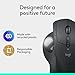 Logitech MX Ergo S Advanced Wireless Trackball Mouse, USB-C Rechargeable Wireless Ergonomic Mouse with Bluetooth and Encrypted Dongle, 6 Programmable Buttons, for PC/Mac - Graphite