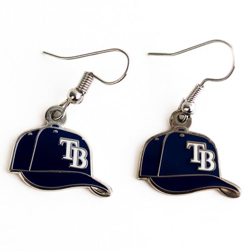 Tampa Bay Rays Cap Earrings Pierced