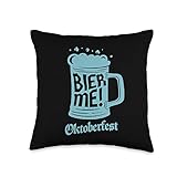 Bier Me Funny Oktoberfest Beer Mug German Pride Germany Throw Pillow