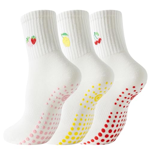 BISOUSOX Pilates Socken Damen Streifen Yoga Socken für Fraue 3 Paare Baumwolle Stoppersocken für Schwangere Frau Größe 36-40 Weich Bequem Rutschsocken für Fitness Yoga Geburtstagsgeschenk BISOUSOX Pilates Socken Damen Streifen Yoga Socken für Fraue 3 Paare Baumwolle Stoppersocken für Schwangere Frau Größe 36-40 Weich Bequem Rutschsocken für Fitness Yoga Geburtstagsgeschenk