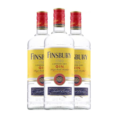 Gin Finsbury London Dry Gin 70 cl (Karton mit 3 Flaschen von 70 cl)